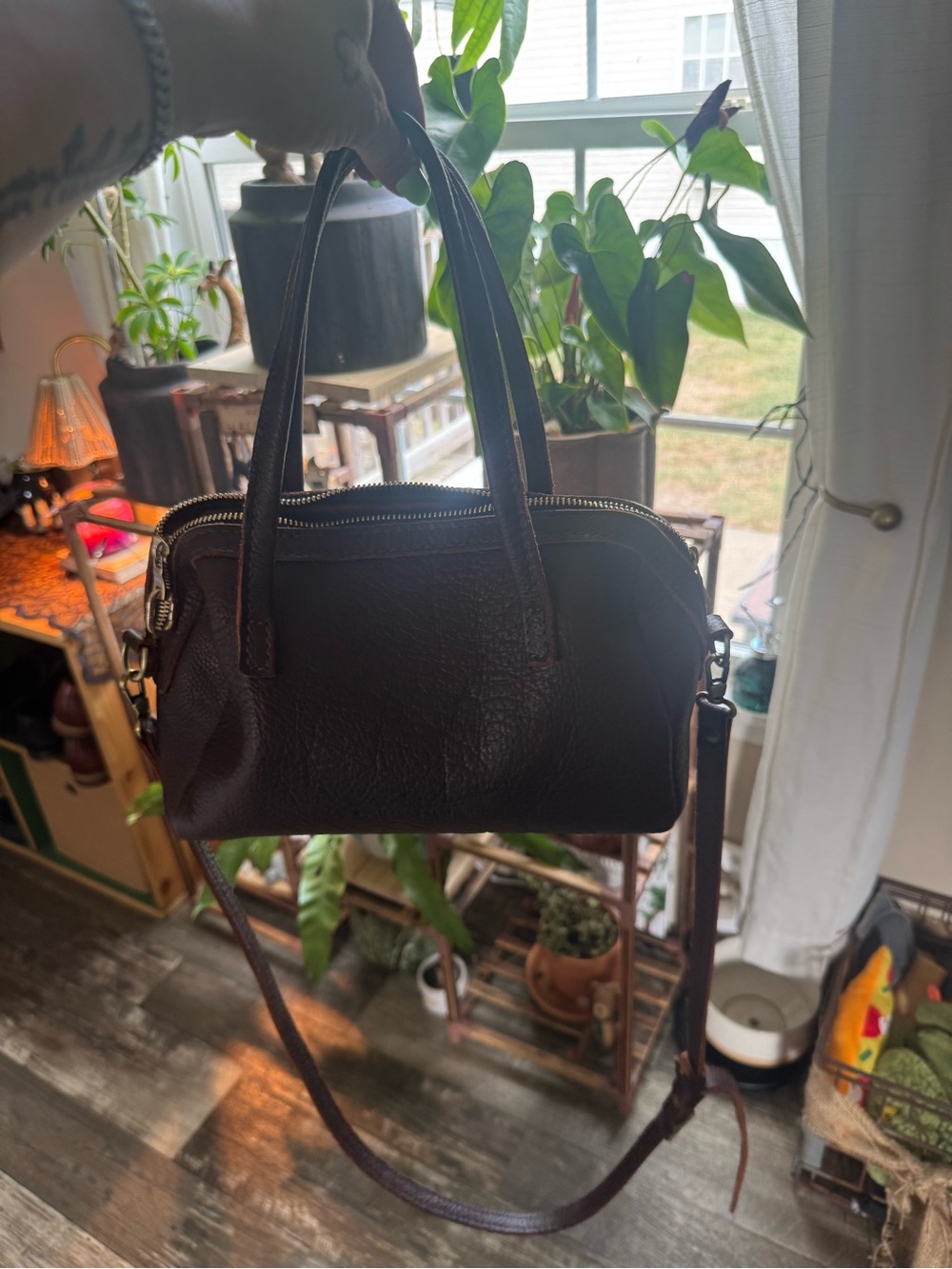 Women’s cold brew large Sloan doctor Leather Crossbody Satchel with Top Handles